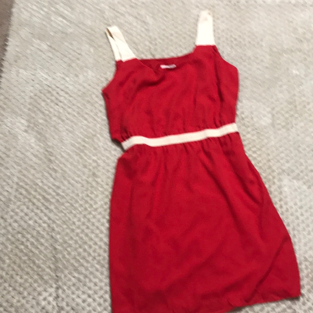 Loft ladies Red and Cream dress size 14